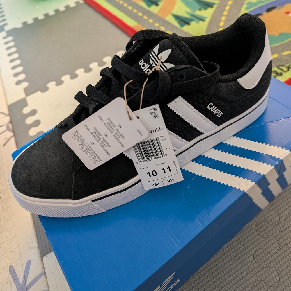 Adidas Campus Vulc Shoes - Black and White
